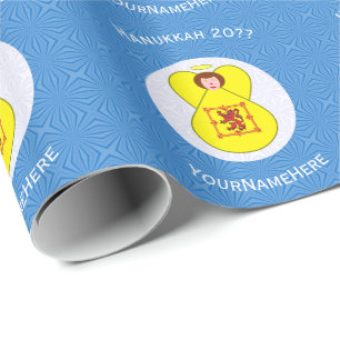 Schotse Leeuw Rampant Engel Hanukkah Vlag Personal Cadeaupapier