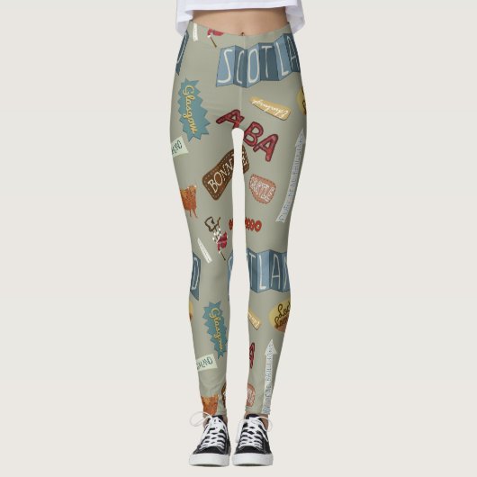Schotse leggings - Schotse symbolen (Voorkant)