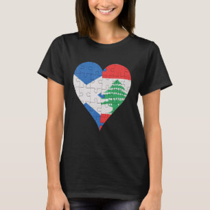 Schotse Libanese Vlag Hart T-shirt