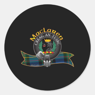 Schotse Maclaren Clan Tartan Crest Motto Creag An Ronde Sticker