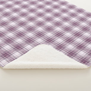 Schotse Mauve Heritage Plaid Sherpa Deken