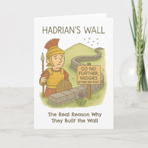 Schotse Midge humor Hadrians Wall Kaart