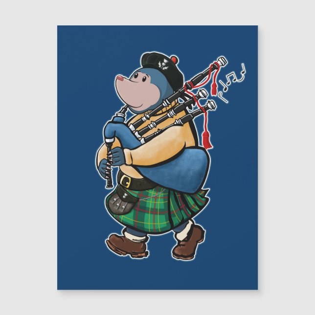 Schotse mole van Kintyre die marcheert met Bagpipe (Voorkant)