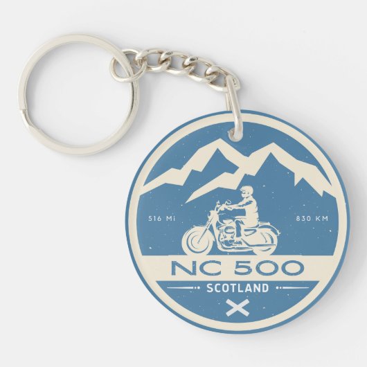 Schotse North Coast 500 motortour Sleutelhanger (Voorkant)
