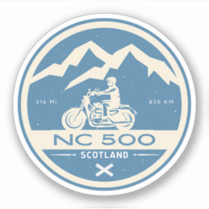 Schotse North Coast 500 motortour Sticker