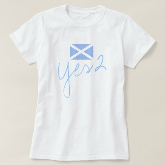 Schotse onafhankelijkheid Ja2 Saltire Flag T-shirt (Design voorkant)
