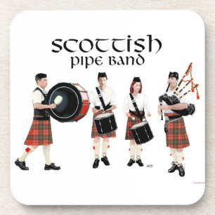 Schotse Pipe Band - Rode Kilts Onderzetter