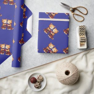 Schotse Poëzieliefhebber Katten Cadeaupapier