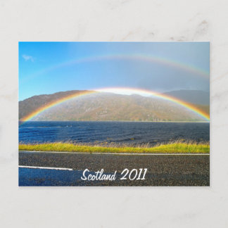Schotse regenboog briefkaart