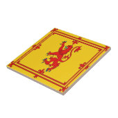 Schotse rode leeuwerige vlag tegeltje (Zijkant)