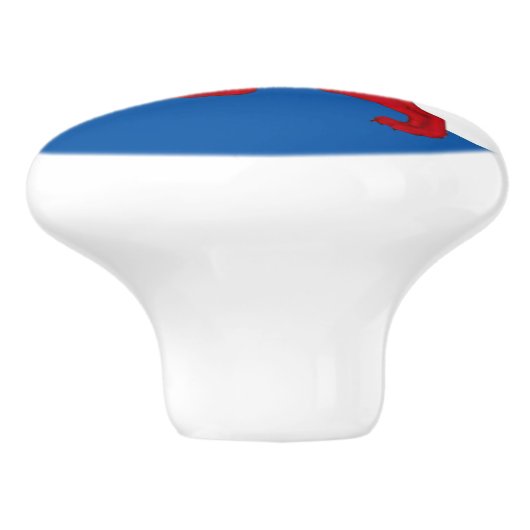 Schotse rode oude Rampant lion/St Andrews-kruis Keramische Knop (Zijkant)