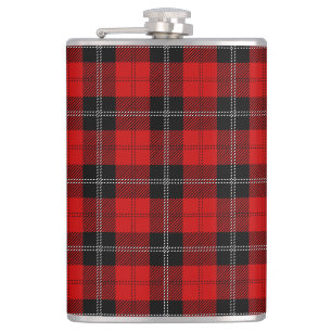 Schotse Rood En Zwarte Tartan Heupfles