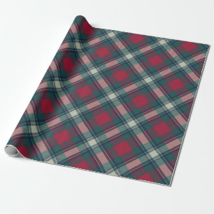Schotse Rood Groen Moderne Schotse Tartan Cadeaupapier