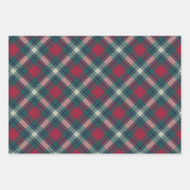 Schotse Rood Groen Moderne Schotse Tartan Inpakpapier Vel
