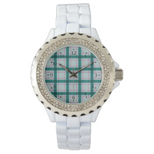Schotse Rood Groen Wit Schotse rood groen wit tart Horloge
