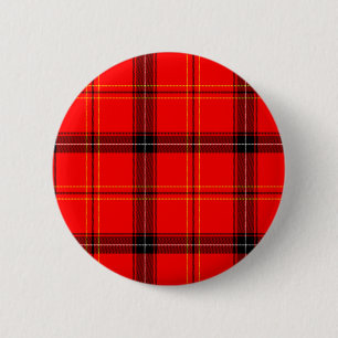 Schotse Rood Tartan Ronde Button 5,7 Cm