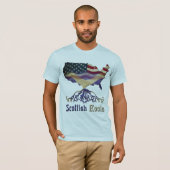 Schotse roots Amerikaanse vlag erfgoed T-shirt (Voorkant volledig)