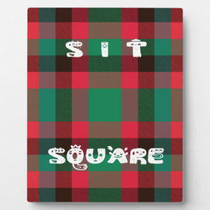 Schotse Royal Checkered Tartan Plaid met tekst Fotoplaat