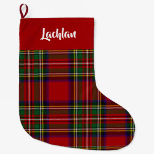 Schotse Royal Stewart Tartan op maat (Rode bovenka Grote Kerstsok