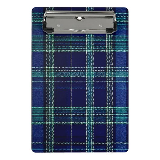 Schotse ruit notebook mini klembord (Voorkant)
