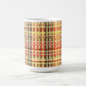 Schotse ruit perzik design koffiemok (Center)