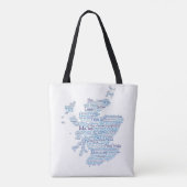 Schotse Slang Word Map Canvas tas (Achterkant)
