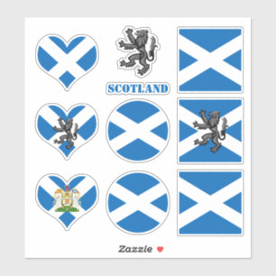 Schotse stickers, Scottish Flag Lion Heart/sport Sticker