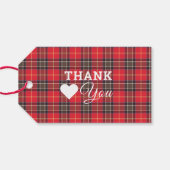 Schotse Tartan Plaid Celtic Dank u bruiloft Cadeaulabel (Achterkant Horizontaal)