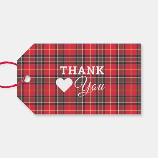 Schotse Tartan Plaid Celtic Dank u bruiloft Cadeaulabel (Achterkant Horizontaal)