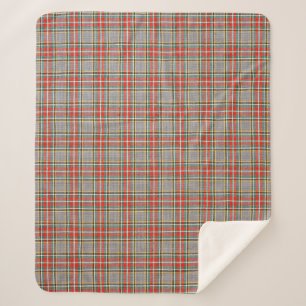 Schotse tartan: rood-groen-geel patroon. sherpa deken
