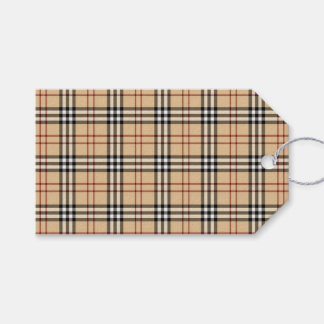 Schotse tartanpatroon cadeaulabel