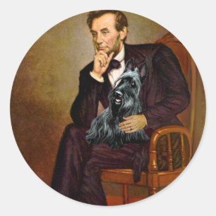 Schotse terriër 3 - Lincoln Ronde Sticker