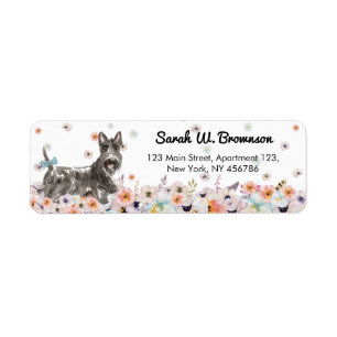 Schotse Terrier Abeerdenie Hond Etiket