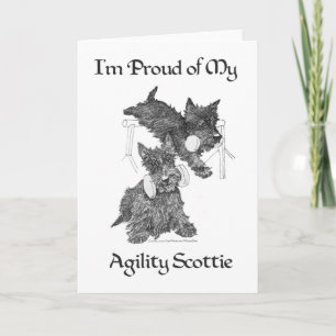 Schotse Terrier Agility Wenskaart Kaart