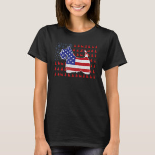 Schotse Terriër Amerikaanse vlag 4 juli voor manne T-shirt