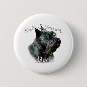 Schotse Terriër (blk) Moeder 2 Ronde Button 5,7 Cm