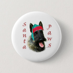 Schotse Terriër (brindle) Santa Paws Ronde Button 5,7 Cm