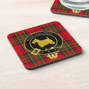 Schotse Terrier Clan Crest Tartan Bier Onderzetter