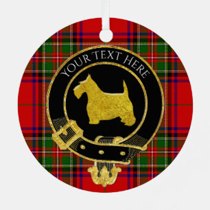 Schotse Terrier Clan Crest Tartan Metalen Ornament
