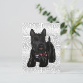 Schotse Terrier en Bow Briefkaart (Staand voorkant)