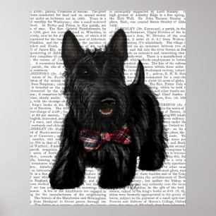 Schotse Terrier en Bow Poster