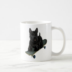 Schotse Terrier en Skateboard Koffiemok