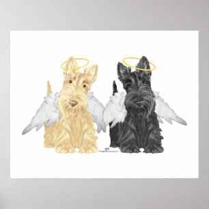 Schotse Terrier Engelen Poster