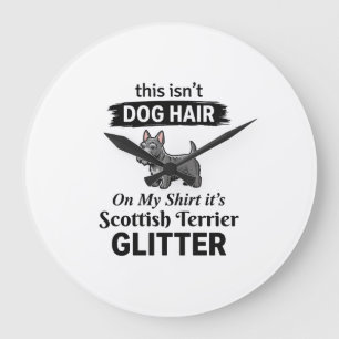 Schotse Terrier Glitter Grappige Hond Liefhebber O Grote Klok
