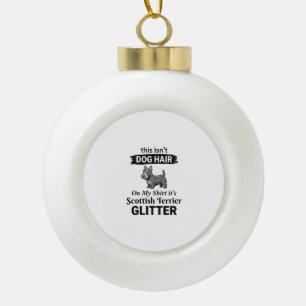 Schotse Terrier Glitter Grappige Hond Liefhebber O Keramische Bal Ornament