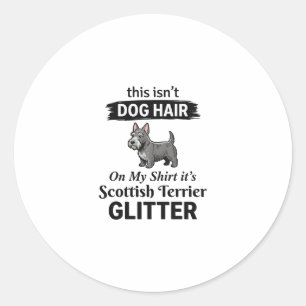 Schotse Terrier Glitter Grappige Hond Liefhebber O Ronde Sticker