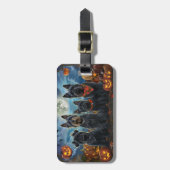 Schotse terriër Halloween Spooky Bagagelabel (Voorkant verticaal)