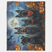 Schotse terriër Halloween Spooky Fleece Deken (Voorkant)