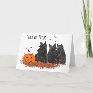 Schotse Terrier Halloween wenskaart Kaart