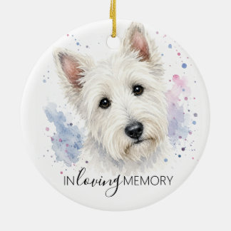 Schotse Terrier-herdenking waterverf kerst Keramisch Ornament